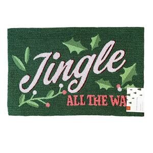 Loloi JINGLE ALL THE WAY Hooked Accent Rug 20x32 Festive Christmas Holiday NEW